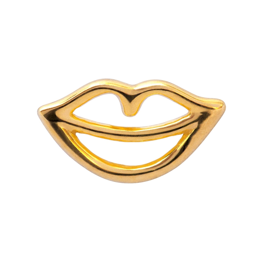 Secret Gold Lips Earring