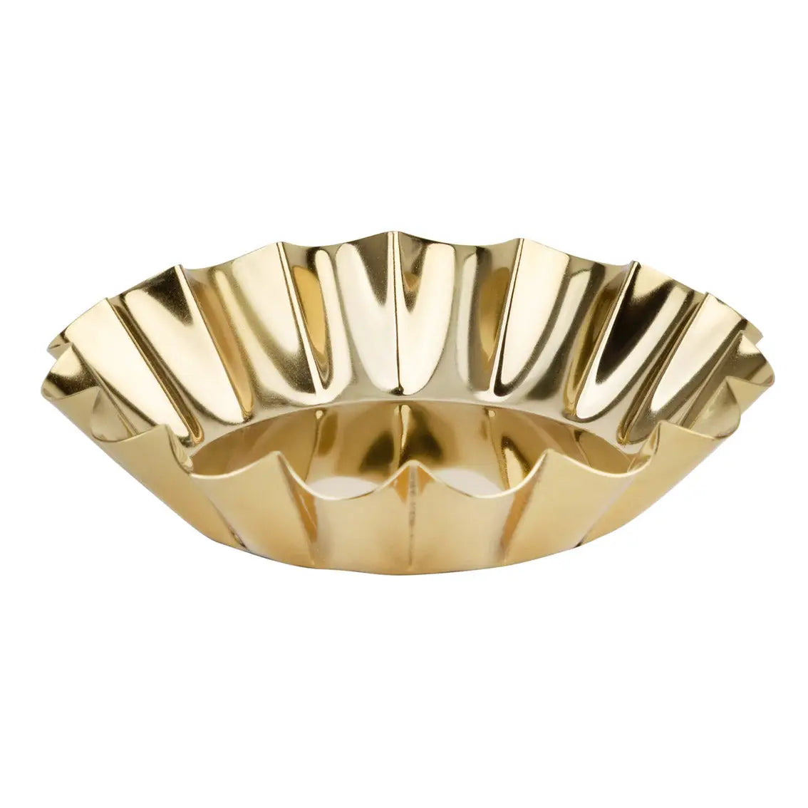 Enamel Gold Pillar Candle Holder