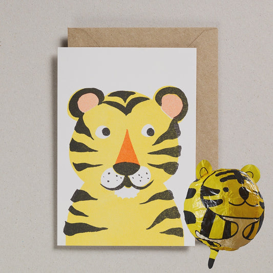Tiger Card with Paper Balloon