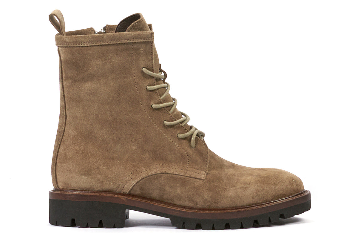 Another Trend Tan Suede Lace Up Boots