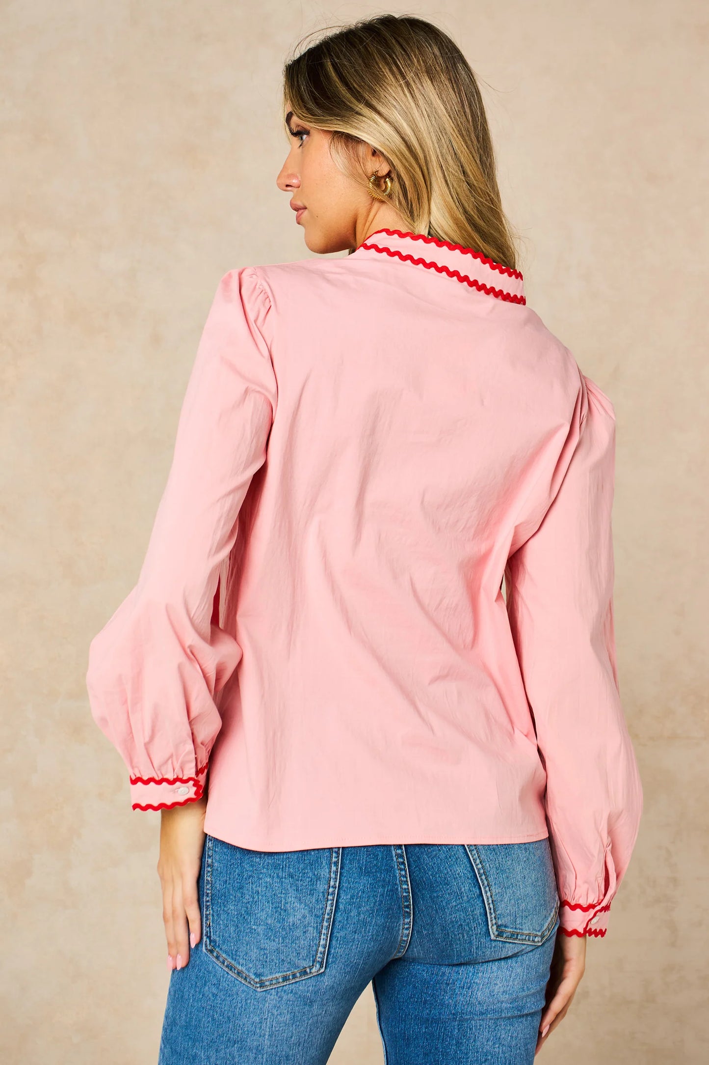 Embroidered Shirt in Pink