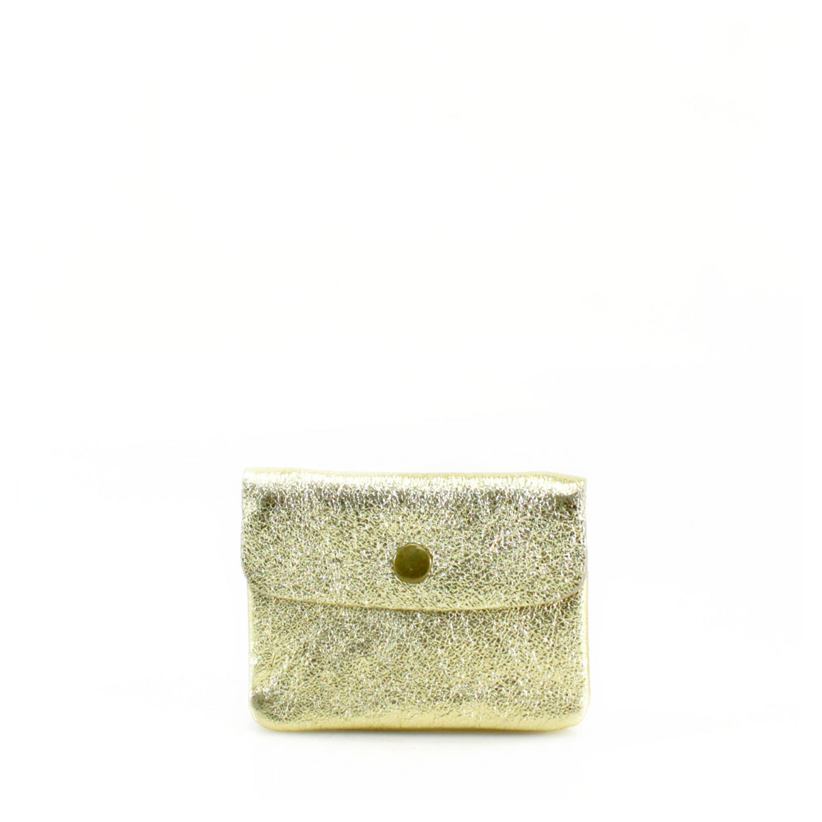 Italian Leather Coin holder: Gold
