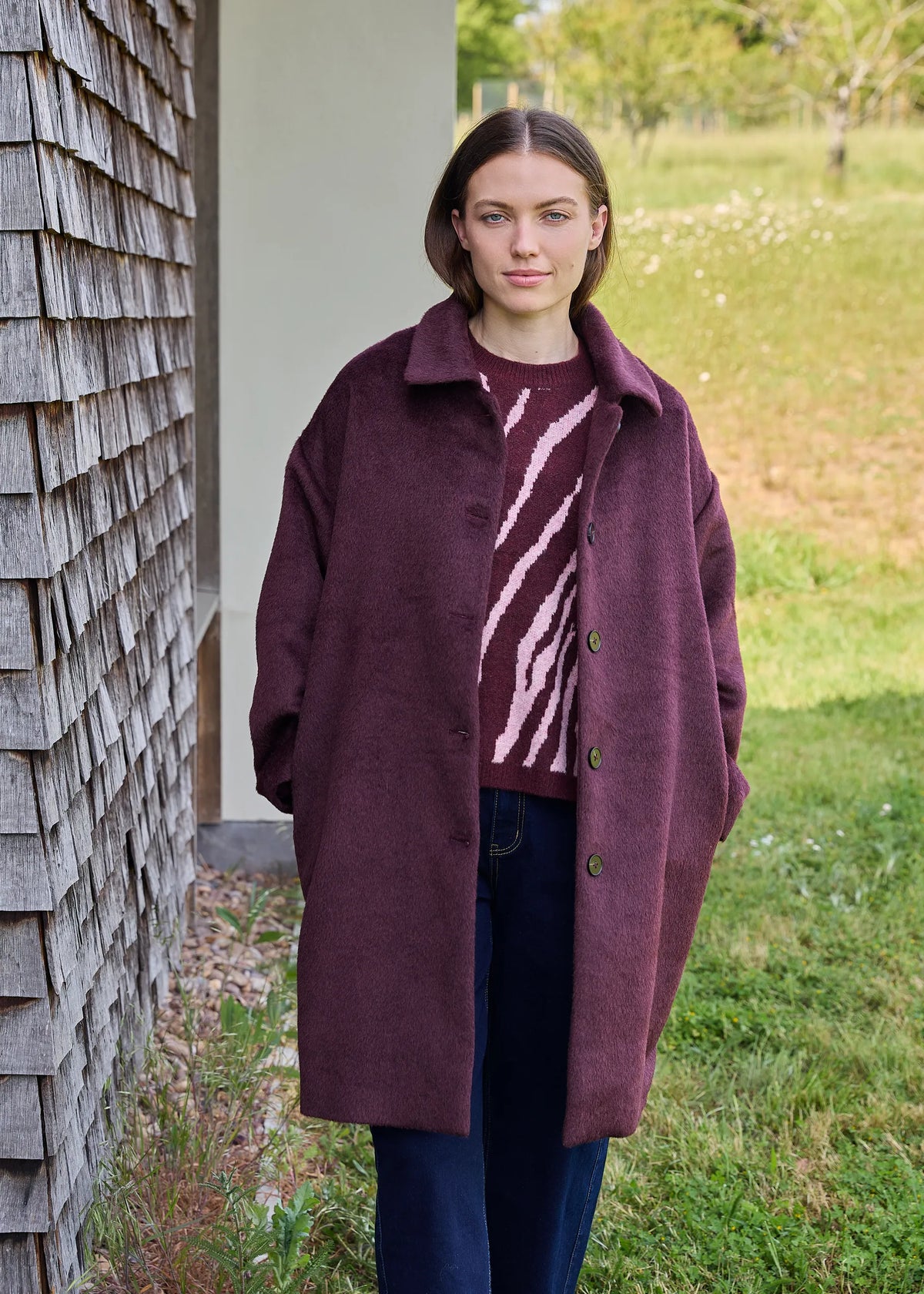 Merlot Alpaca Blend Coat