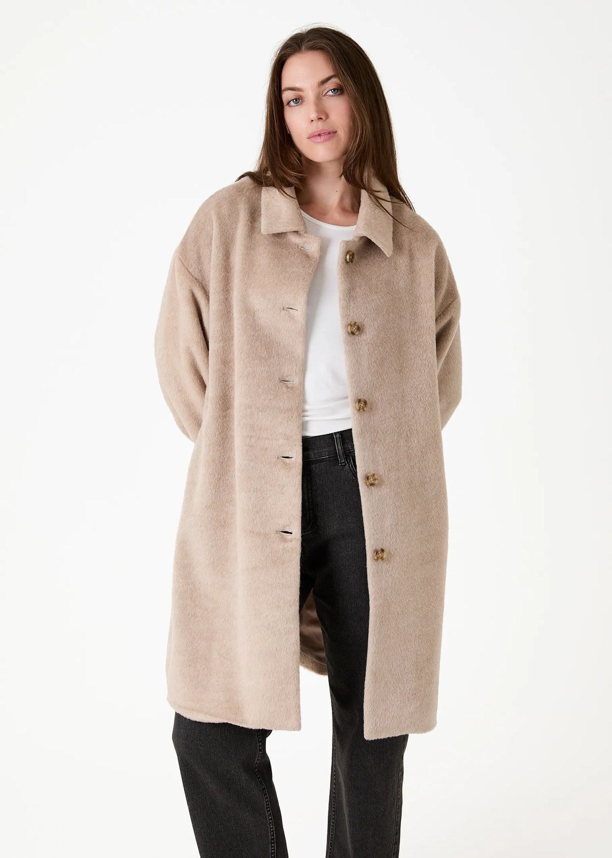 Mink Alpaca Blend Coat