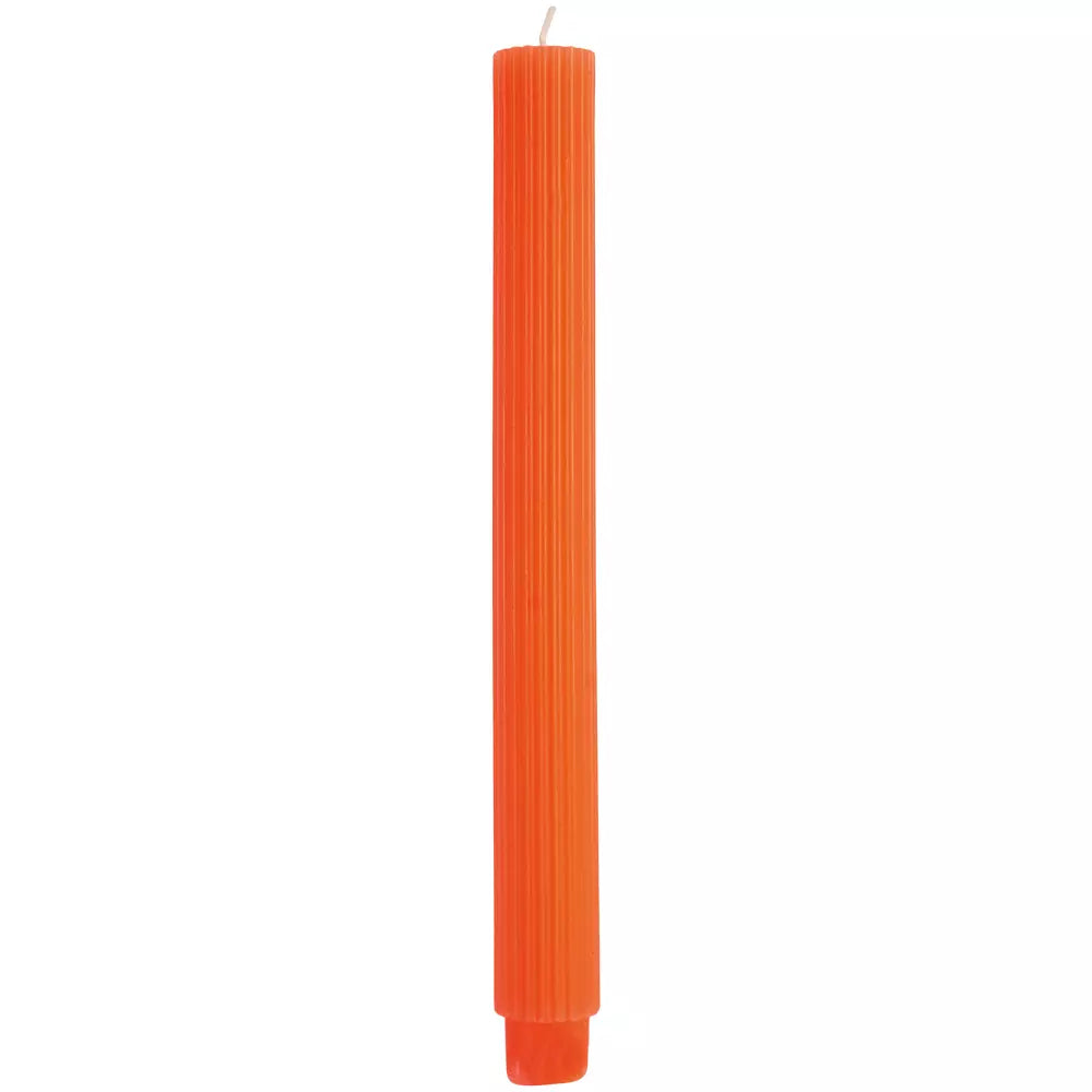Scalloped Dinner Candle - Coral