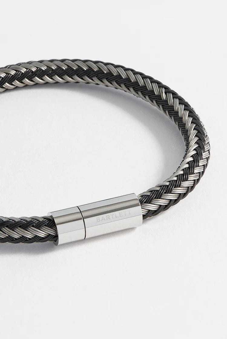 Grey & Black Metal Mesh Bracelet