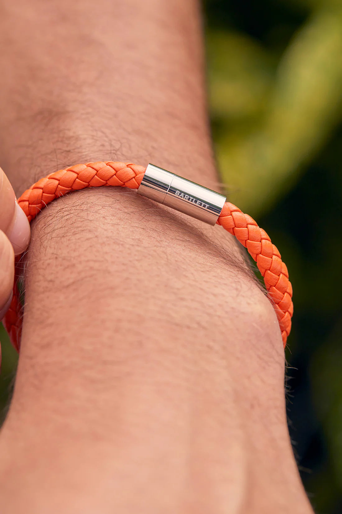 Bracelet en cuir de Crocodile Orange Bracelet en cuir de Crocodile Orange