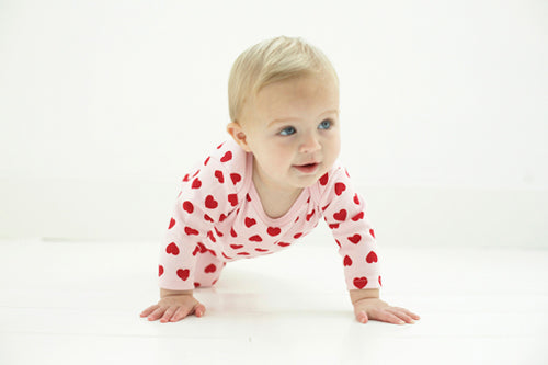 B&B Pink Heart Baby Grow