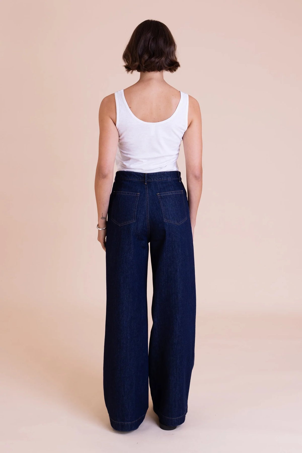 Dark Denim Wide Leg Jeans