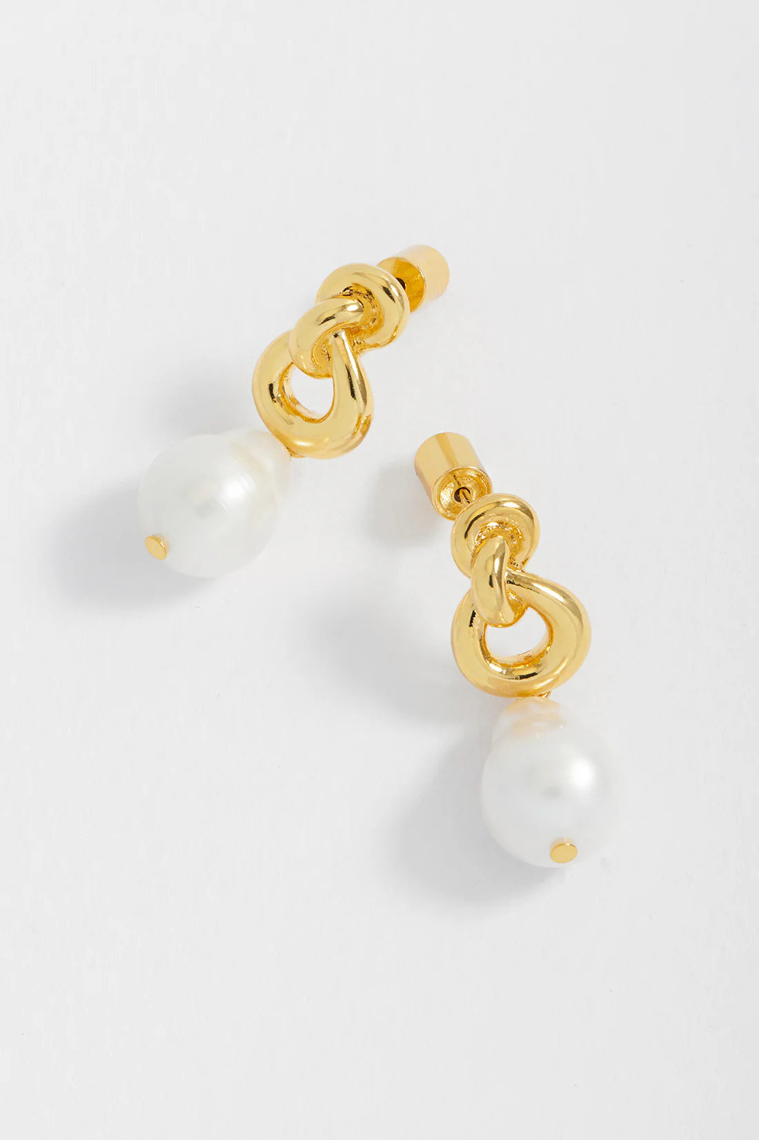 Knot & Pearl Drop Earrings