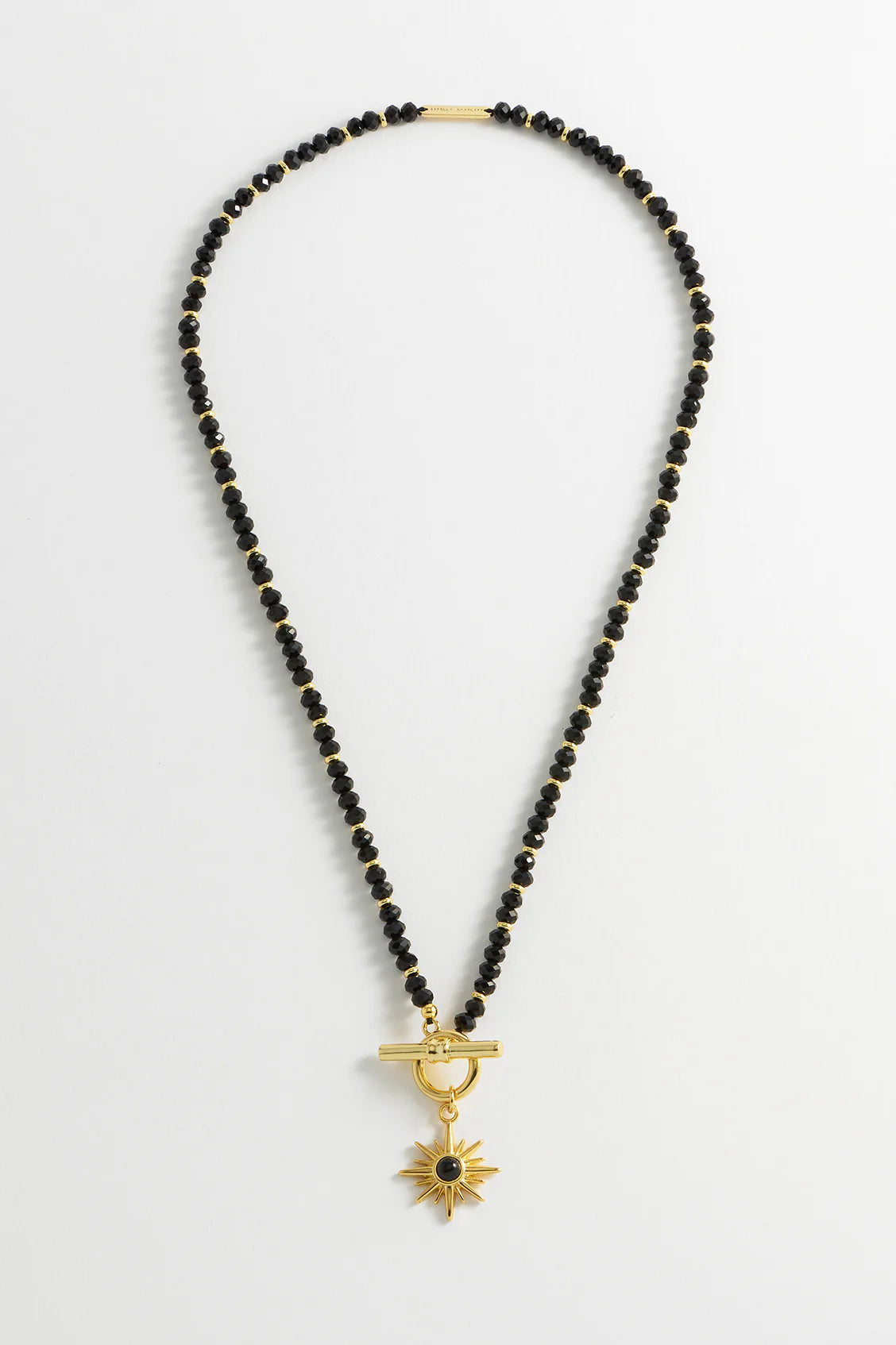 Black Agate Star Charm Necklace