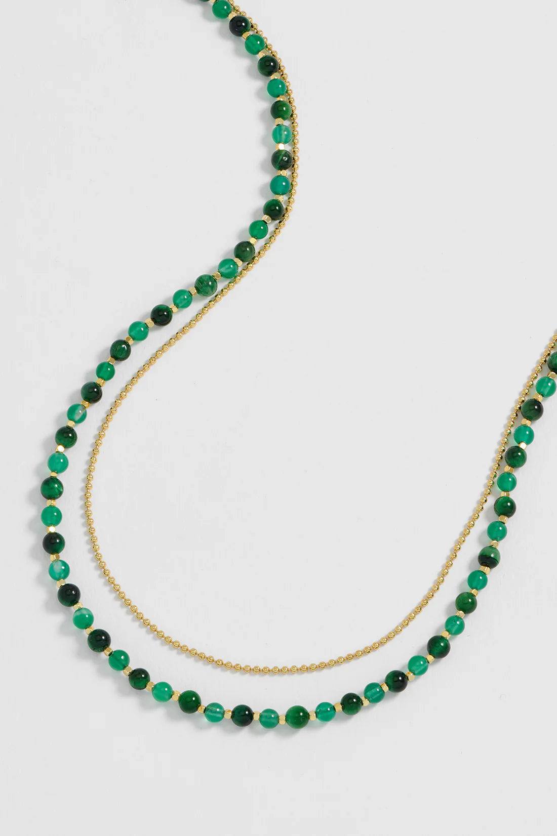 Green Cat Eye Double Necklace