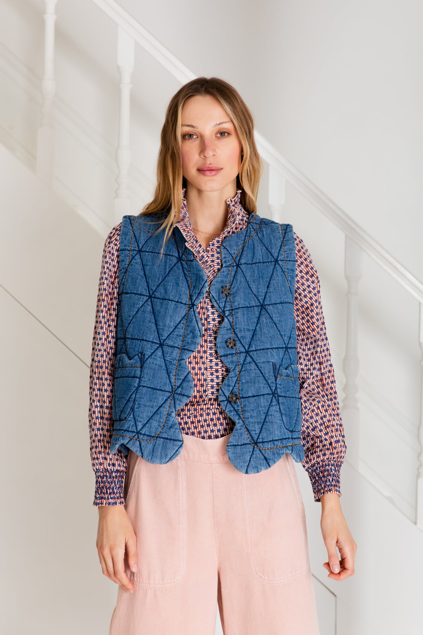 Estelle Gilet in Denim