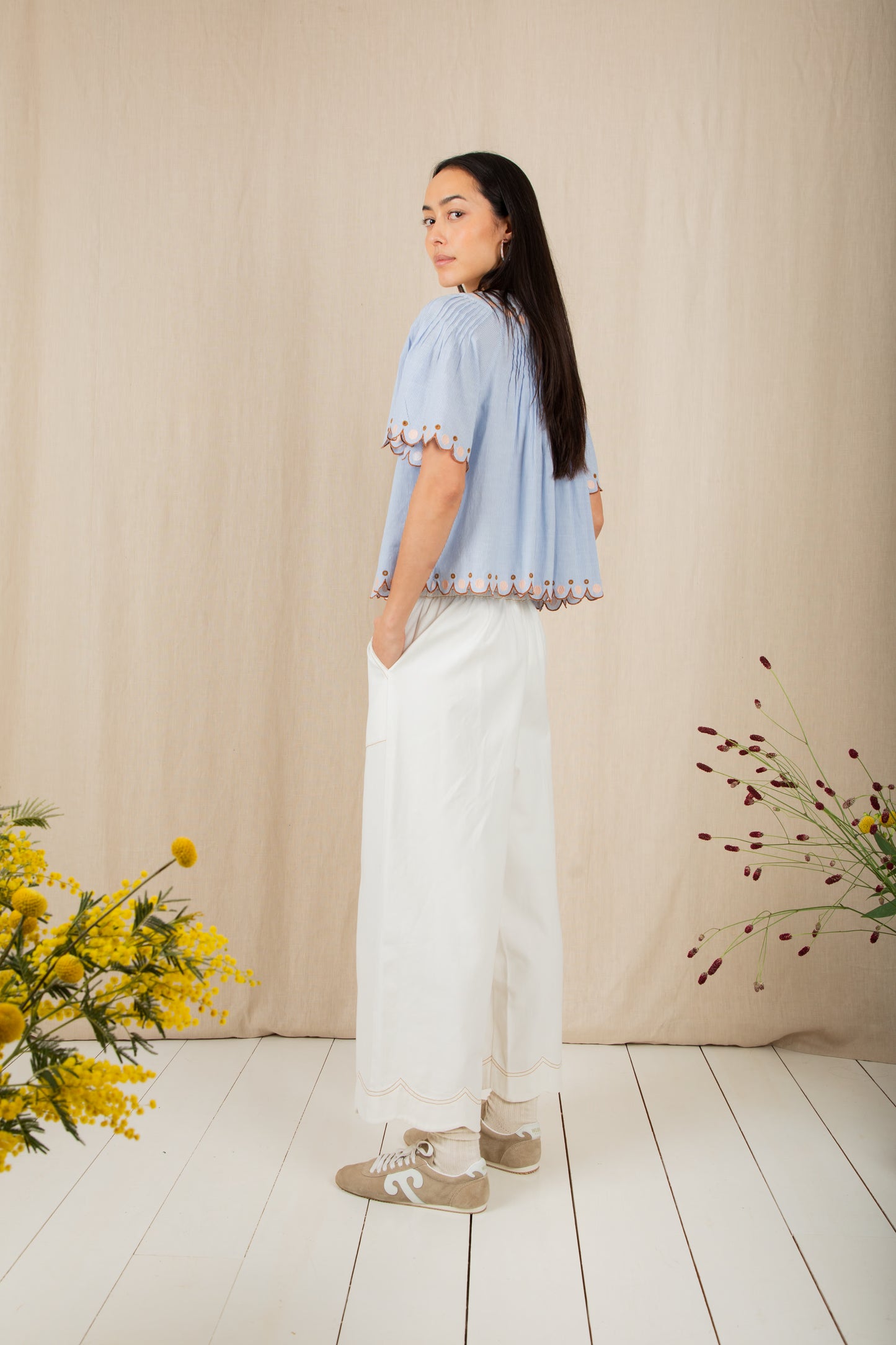 Flora Blouse in Blue