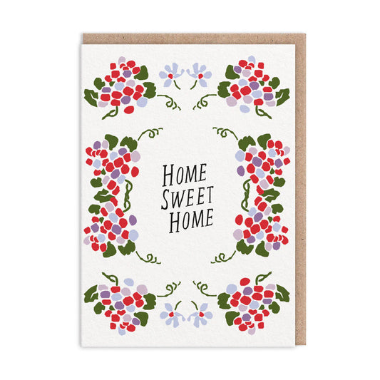 Floral Home Sweet Home Card