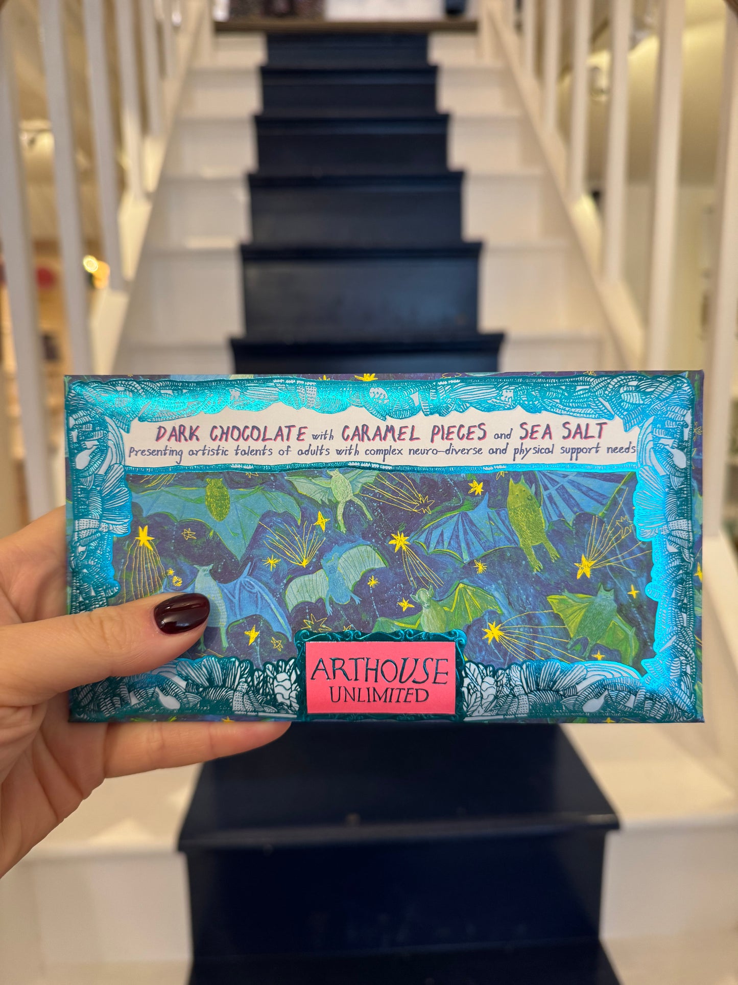 Dark Chocolate Bar with Caramel & Sea Salt