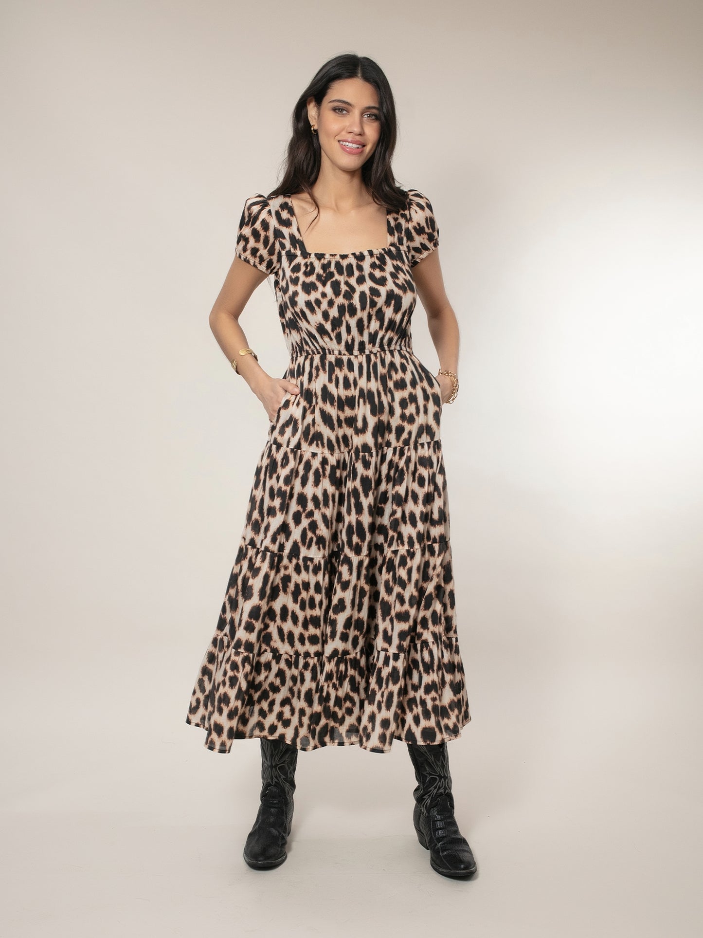 Martha Leopard Dress