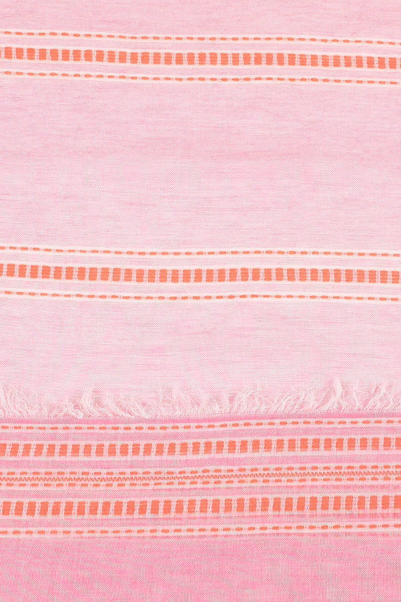 Pink with Orange Contrast Summer Scarf