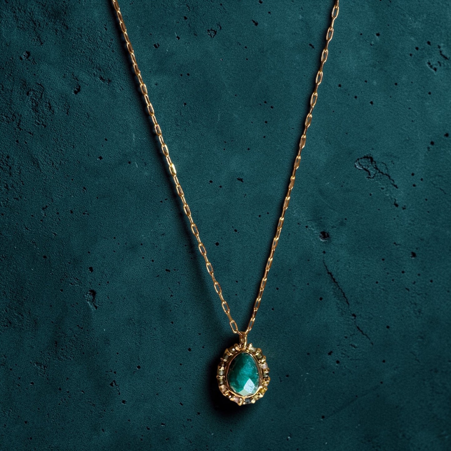 Emerald & Multi Tourma Necklace