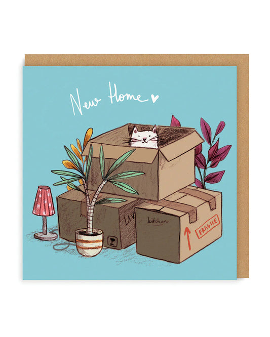 New Home Cat Boxes Card