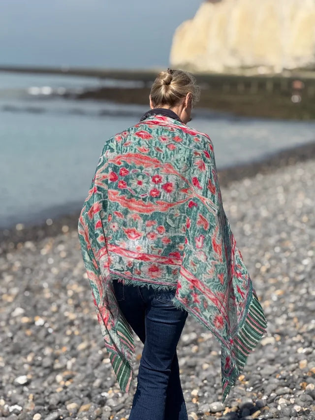 Watermelon Merino Wool Scarf