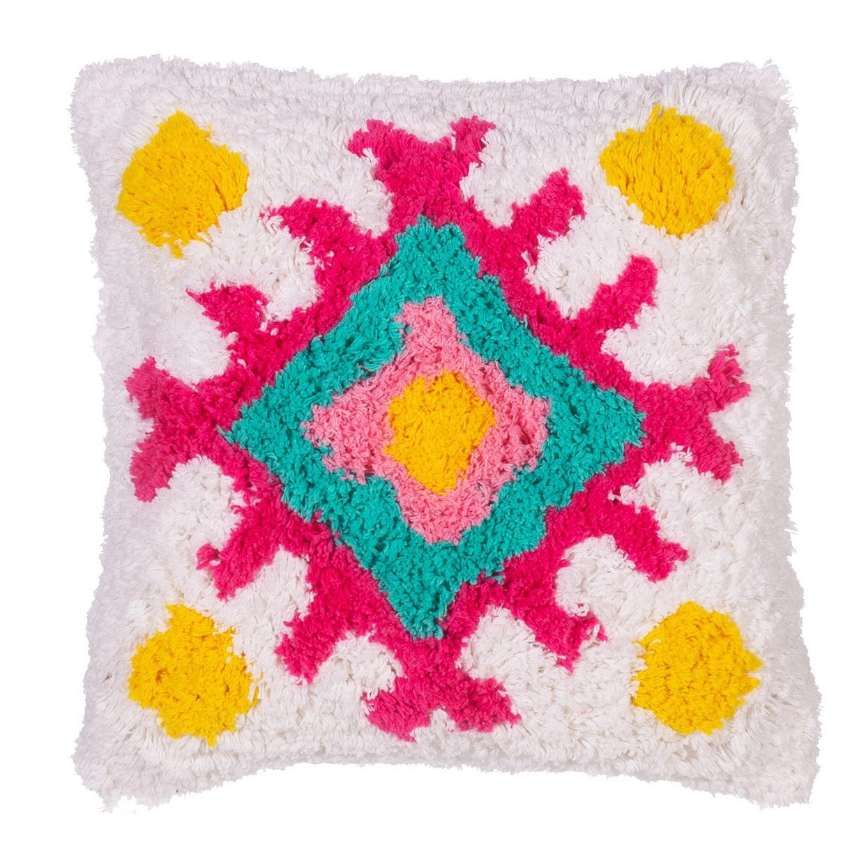 Multicoloured Tufted Cushion