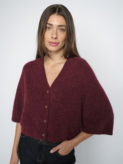 Mos Mosh Thora Lizet Knit Cardigan, Port Royale