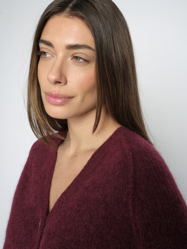 Mos Mosh Thora Lizet Knit Cardigan, Port Royale