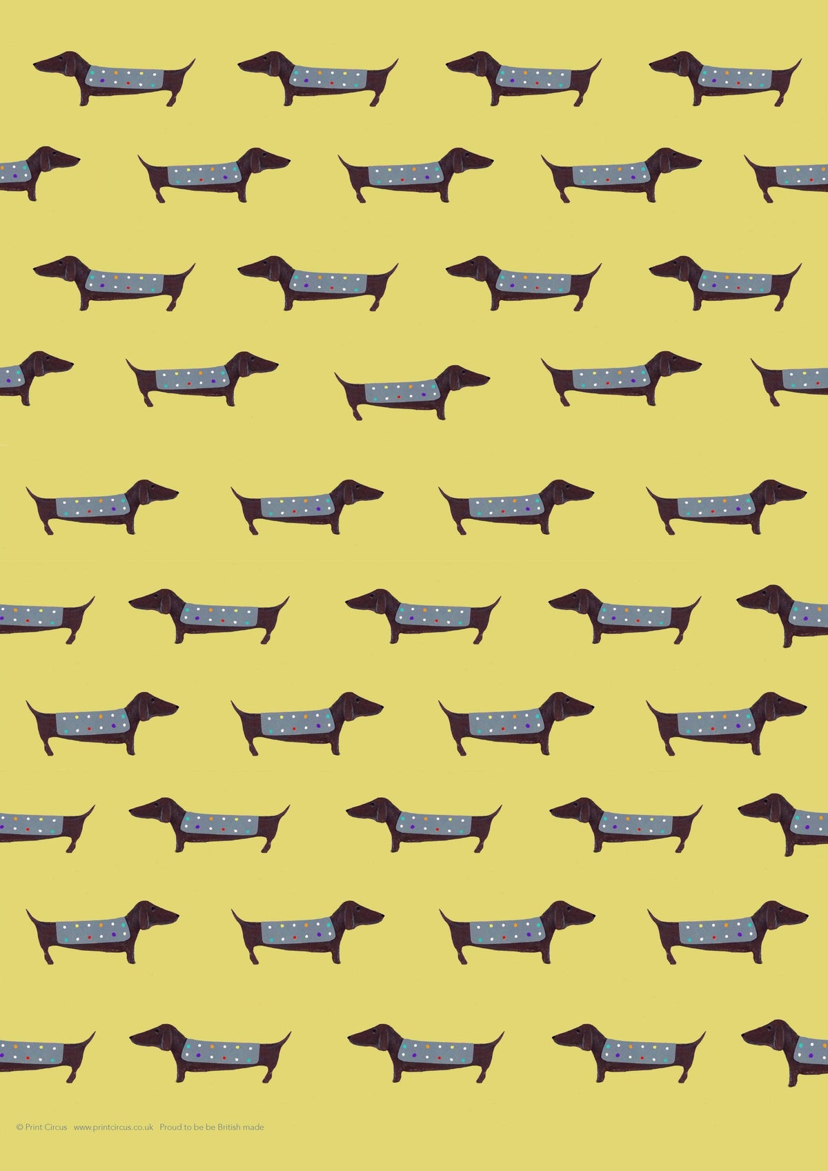 Silly Sausage Wrap/patterned paper sausage dog dachshund
