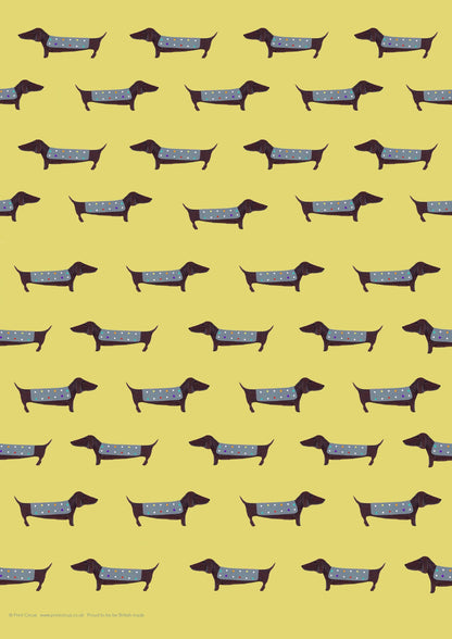 Silly Sausage Wrap/patterned paper sausage dog dachshund