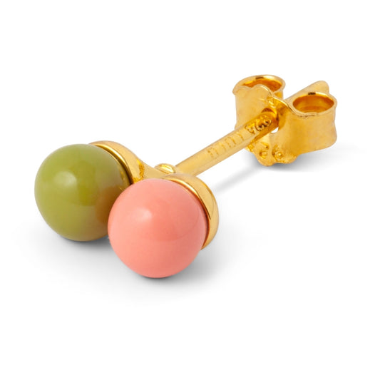 Double Colour Ball Earring