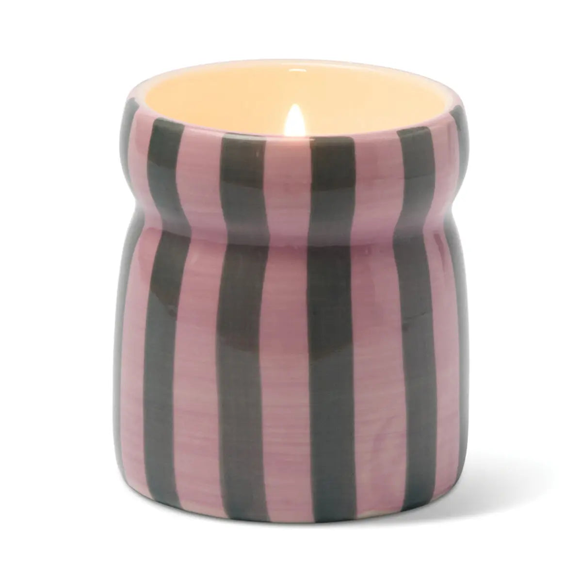 Pink & Green Ceramic Candle