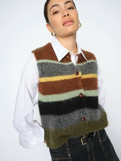 Mos Mosh Esti Striped Knit Vest