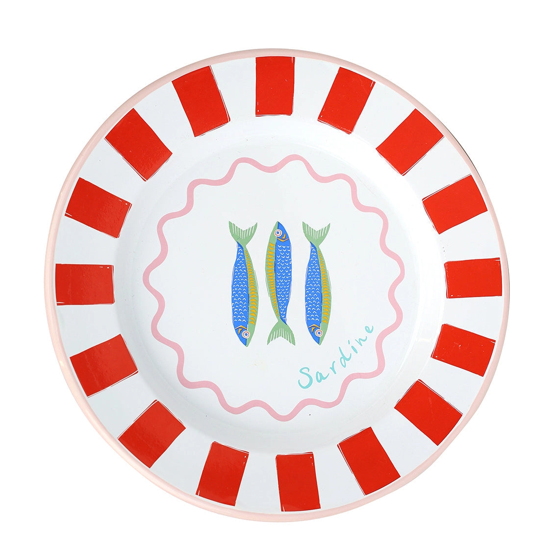 Enamel Sardine Plate - 25cm