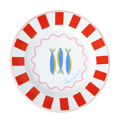 Enamel Sardine Plate - 25cm