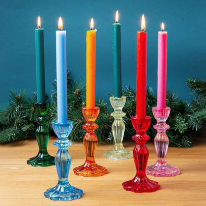 Orange Glass Candle Holder | Summer Decor |