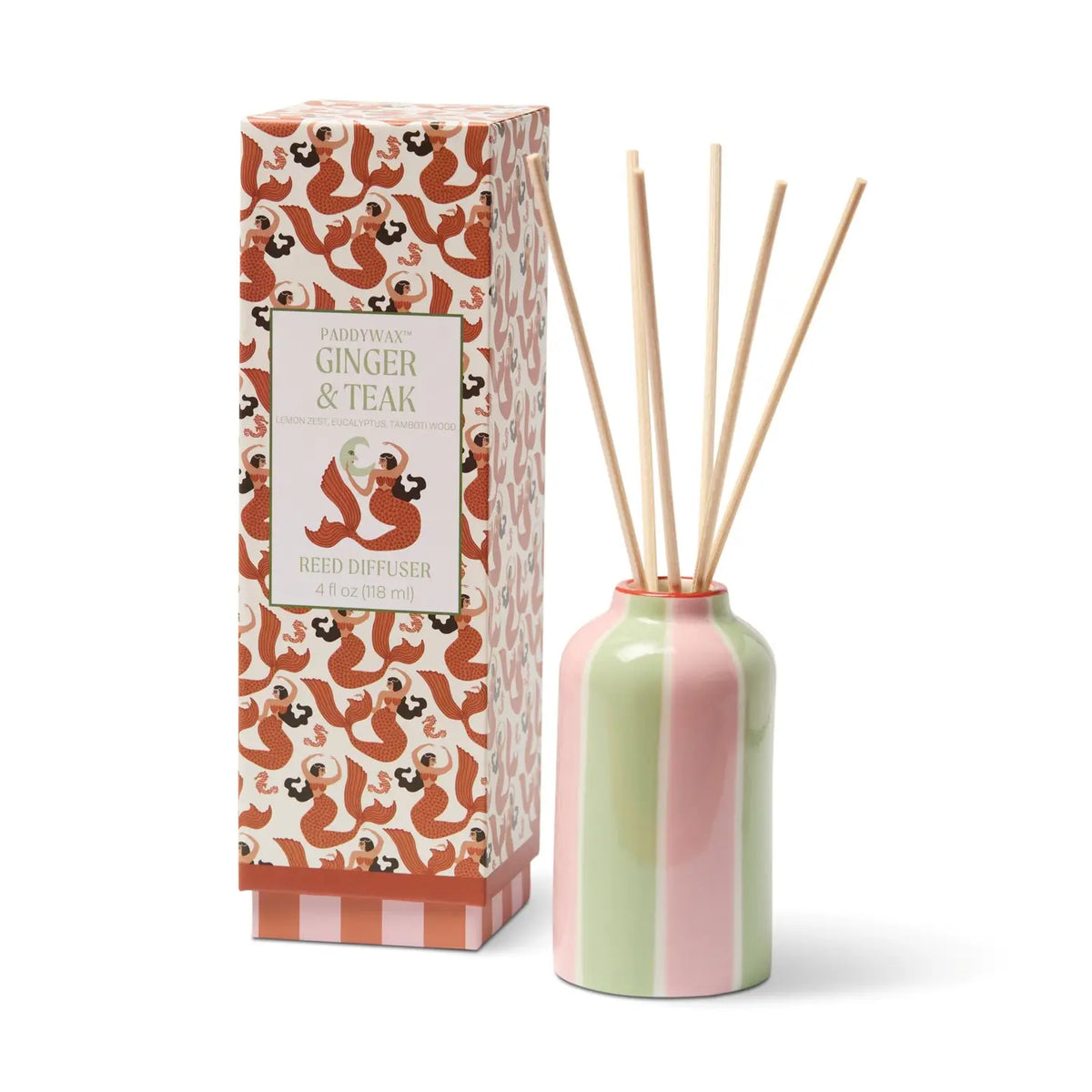 A Dopo Mermaid and Moon Ceramic Diffuser, Ginger & Teak