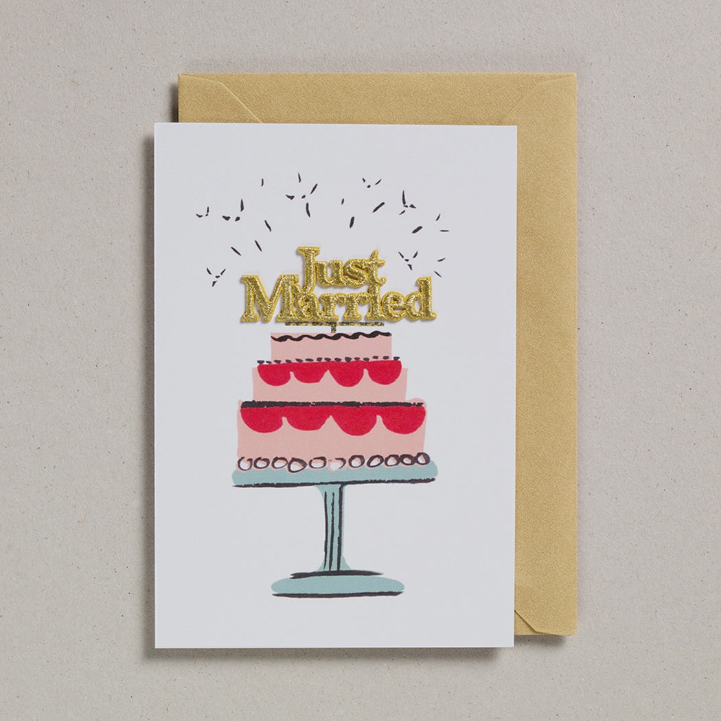 Just Married Cake Card