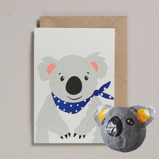 Koala Card with Paper Balloon