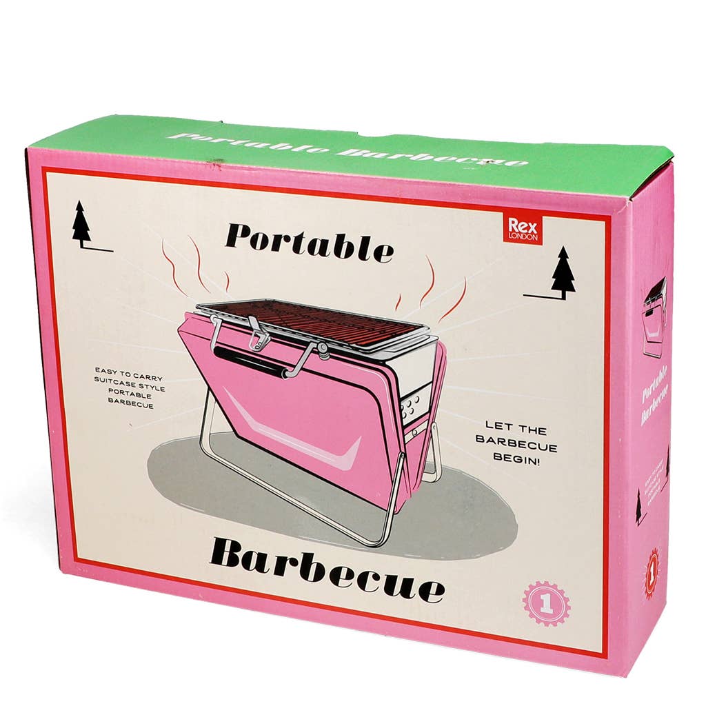 Portable suitcase BBQ - Pink