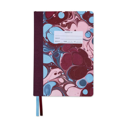 Softcover Journal, Burgundy Sky Marbling