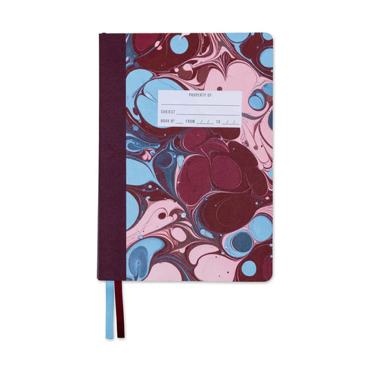 Softcover Journal, Burgundy Sky Marbling