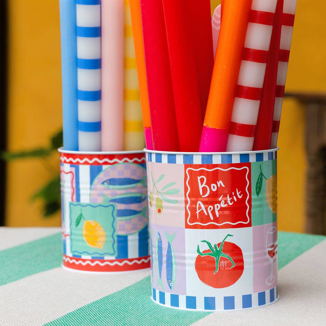 Food Icons Recyclable Storage Tins - 2 Pack | Kitchenware Gifts |