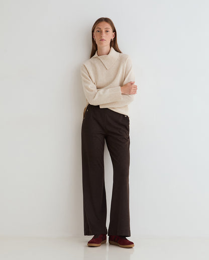 Pull on Trousers with Button Front Trousers