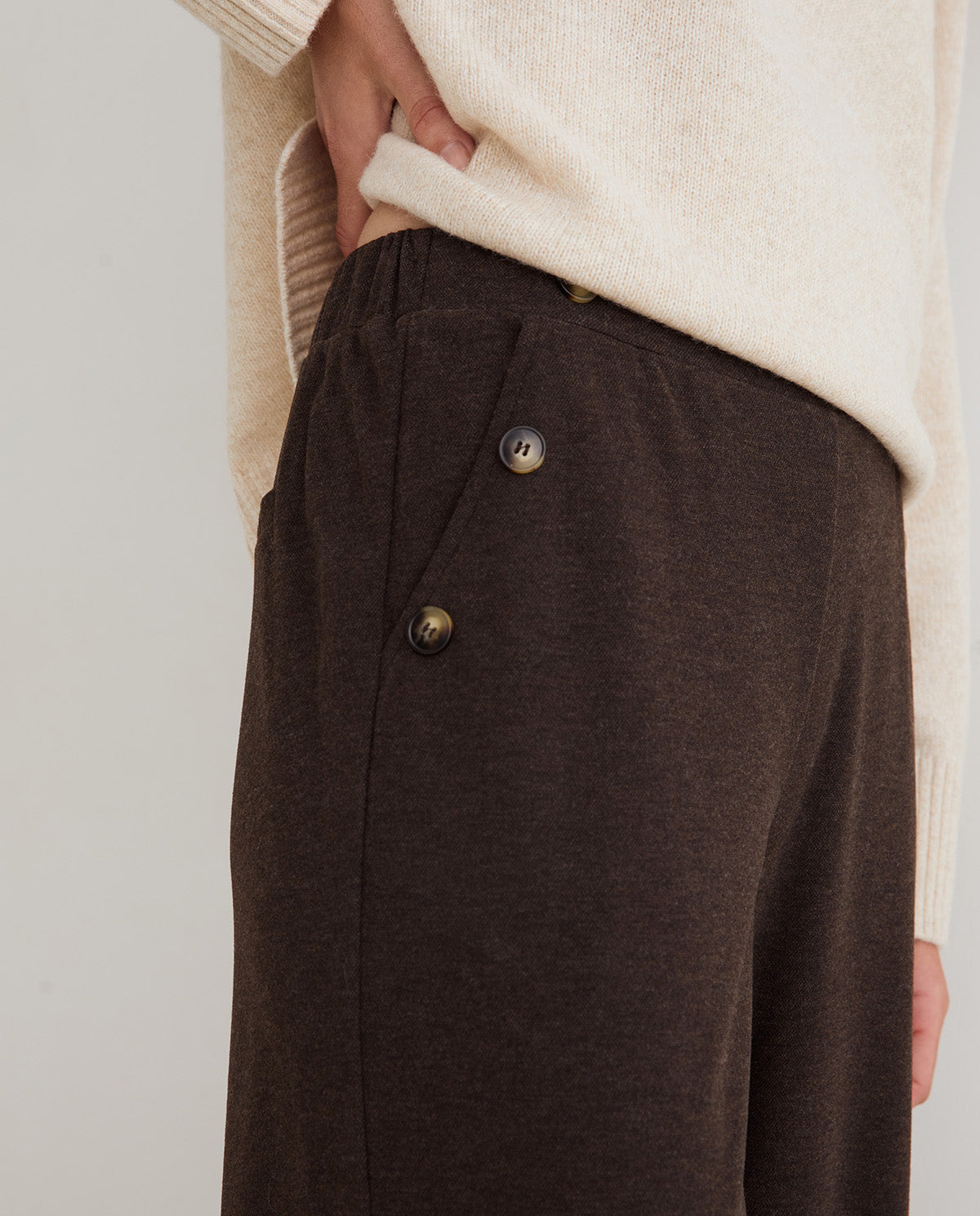 Pull on Trousers with Button Front Trousers