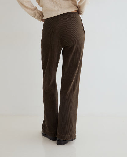 Khaki Pull On Cords