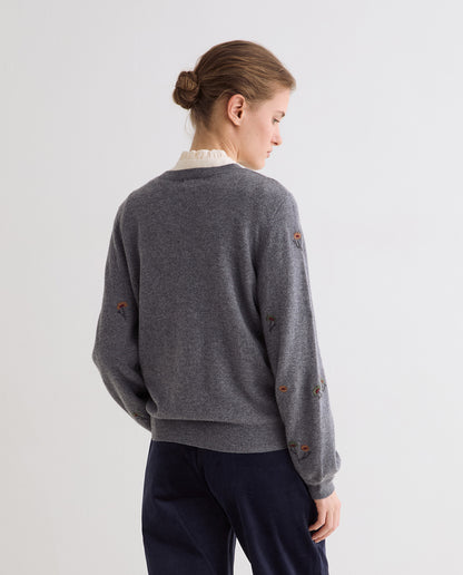 Grey Cashmere Blend Jumper