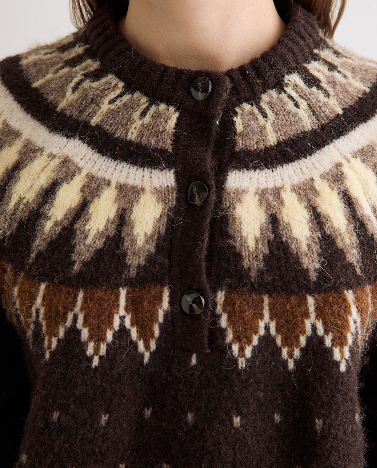 Chocolate Jacquard Jumper