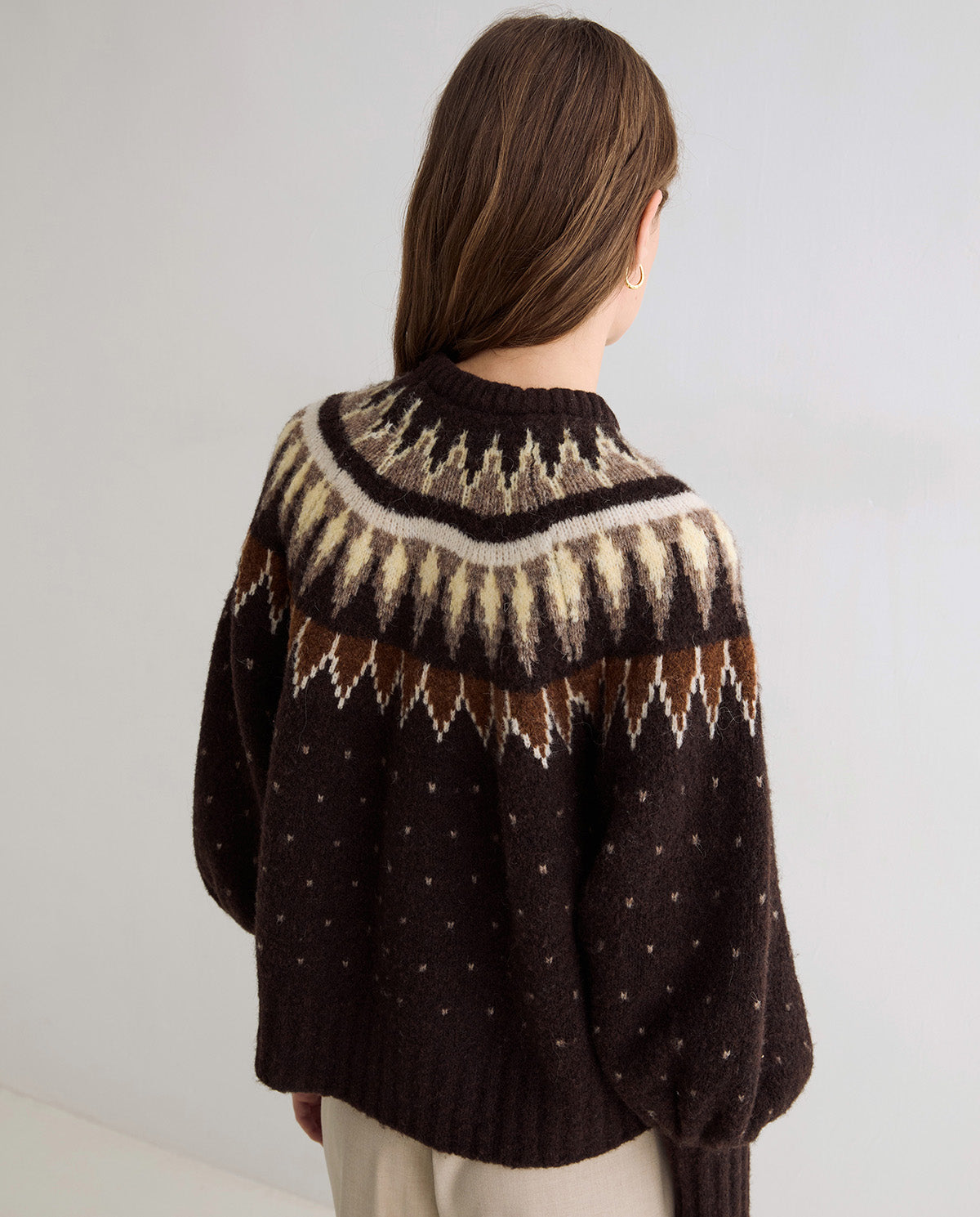 Chocolate Jacquard Jumper