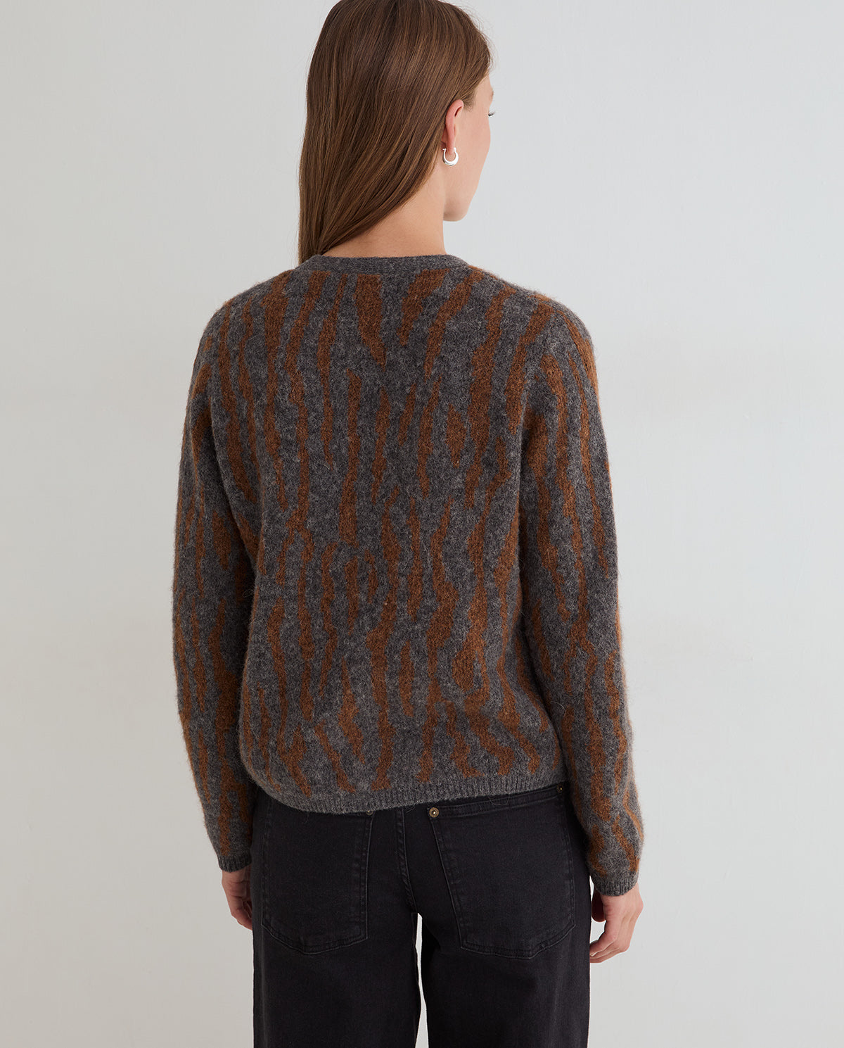 Animal Jacquard Cardigan